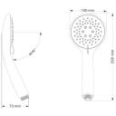 Ab Du&scaron;as klausule 9145371, 10cm, 23.8cm, 3 režīmi, melna, izturīgs plastmasas korpuss, G1/2 savienojums