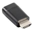 Lanberg adapter HDMI-st VGA-ks, AD-0016-BK, HDMI A male VGA F female, must, 1 tk.
