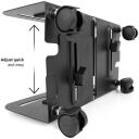 Maclean Mount Castor platform MC-851, 260mm, 119mm, 128mm, 10kg, melna, riteņi, brīdinājumi
