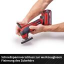 Einhell Power X-Change juhtmevaba multifunktsionaalne t&ouml;&ouml;riist TE-MG 18/1 Li-Solo, 18V, punane/must, 12-pin t&ouml;&ouml;riista hoidja