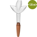 Plant irrigator - leaf transparent with ceramic spike, 120 ml BIOOGROD 720988, 8.8x6x20 cm, 37 g