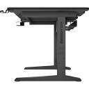 Genesis Moduļu spēļu galds NDS-2250, 160cm, 70-90cm, MDF, melns, RGB apgaismojums, kausa turētājs, austiņu turētājs