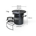 Raķe&scaron;u plīts 'Skadi', nerūsējo&scaron;ais tērauds, čuguna virsma, R179755, Origin Outdoors