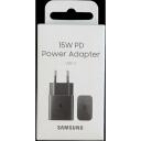 Samsung Adapter EP-T1510NBEGEU, 15 W, USB Type C, must, 100-240 V, 5-9 V, 1.67-2 A