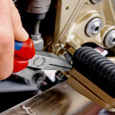 Plakanās knaibles, KNIPEX, 20 06 160, hromētas, izolētas rokturi, 160 mm, VDE pārbaudītas