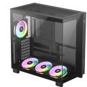Gamemax Korpus NEX C53 BK, 1 x 3.5", 1+1 x 2.5", 7, ATX/BTF, 2 x USB 3.0, 1 x USB-C, 1 x k&otilde;rvaklapid
