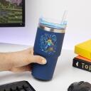 Paladone Minecraft Gamer Cup PP14877MCF, 600ml, zila, nerūsējo&scaron;ais tērauds, daudzvirzienu vāks, &scaron;aura pamatne