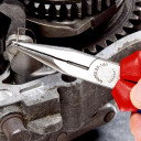 Snipe Nose Side Cutting Pliers, Knipex, 25 02 140 SB, 140 mm, melna krāsa, ar grie&scaron;anas funkciju