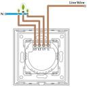 Spring Skārienslēdzis WT-301 WIFI 3gang(N&L) 1000W/G, 86mm x 86mm x 35mm, 110V &ndash; 240V AC, 5A, 1000W, -20 līdz 70 C