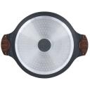 Resto kastrul 93506, 4.4 L, 28 cm, &uuml;mmargune, must/puit, klaasist kaas, ergonoomilised k&auml;epidemed, induktsioonip&otilde;hi