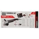 Leņķa slīpma&scaron;īna 900W &Oslash; 125mm - 6 piederumu, POWERPLUS, POWESET2, 12000 apgr./min, alumīnija korpusā