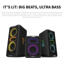 Portatiivne Bluetooth peo k&otilde;lar RGB valgustusega kuni 8 tunni aku t&ouml;&ouml;ajaga Ultra Bass mikrofoni/instrumendi sisenditega ja IPX4 Vegas Must 1073414 KLIPSCH