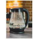 Adler | Kettle | AD 1274 | Standard | 2200 W | 1.7 L | Plastic/Glass | 360&deg; rotational base | Black/Transparent