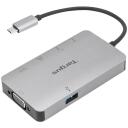 Targus USB-C DP Alt Mode viena video 4K HDMI/VGA dokstacija DOCK419EUZ, 1xVGA, 1xHDMI, 100W PD, Gigabit Ethernet