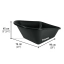 Rezerves plastmasas tilpne ķerrai CAT-60PL CO-60P TRUPER