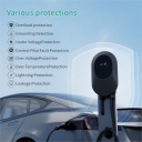 Стационарное настенное зарядное устройство EV Charge A0822-EU03, 22 кВт, 32 А, Type 2, 3 фазы, кабель 6 м, с приложением, чёрный