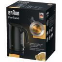 Braun Kettle WK3100BK, 2200 W, 1.7 L, plastmasa, 360&deg; rotējo&scaron;a pamatne, melna