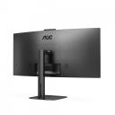 Aoc monitor CU34V5CW/BK, 3440 x 1440, 100 Hz, 1 ms, 1500 R, 4 x USB 3.2, 1 x HDMI, 1 x DP, 2,0 MP kaamera, 300 cd/m&sup2;, 3 000:1