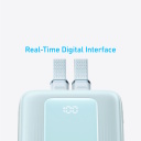 Kompakts un praktisks premium ārējais uzlādes akumulators ar 4 pieslēgvietām USB Lightning 2 × USB-C 10000 mAh 30 W zils A1680031 Anker Zolo