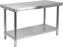Saliekamais darba galds ar plauktu, YG-09004, YATO, 1500x600x850 mm, nerūsējošais tērauds, 150 kg slodze
