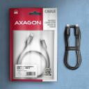 Axagon USB-C į USB-C kabelis 1m 240W 8K juodas BUCM4X-CM10AB