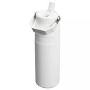 Termopudele ar salmiņu Stanley The IceFlow Bottle Flip Straw 2.0 2811283144 0,7L balta