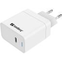 Sandberg Laadija 441-48, 1xUSB-C, 65W, &Uuml;ksikasjalik, Siseruumides, Valge