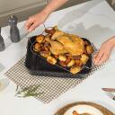 Salter Cep&scaron;anas panna MODELIS BW128142EU7, 34cm, melns, emaljēts tērauds, 230&deg;C, nerūsējo&scaron;ā tērauda režģis