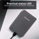Intenso Power Bank 7344024 5000 mAh, 15 W belaidis įkrovimas, 20 W USB-C PD, plonas, pilkas