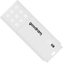 Goodram Pendrive UME2 16GB USB 2.0 UME2-0160W0R11, 16 GB, USB 2.0, 20 MB/s, 5 MB/s, balta, plastmasas korpuss