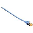Digitus patch kabelis DK-1644-A-010/B, 1m, CAT 6a, RJ-45, zils, booted, halogēna brīva, aizsargāts, 8 vadi