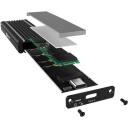 Raidsonic SDD cietā diska korpuss IB-1824ML-C31, 1 x M.2 NVMe, 1000 MBps, USB 3.2 (Gen 2), Alumīnijs