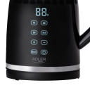 Elektrinis virdulys su LED ekranu 2200W 1.7L nerūdijančio plieno korpusu su 360° pasukama baze juodas AD1350 Adler