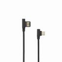 Sbox USB kabelis USB-C-90-B, 1,5m, 480 Mbit/s, USB A M, Type-C M, metāls, pīts kabelis, melna