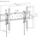 Sbox Kron&scaron;teins PLB-6546T-2, 37-80''/75kg/600x400, noliecams-grozāms ar roku, 200x200, 600x400, 75kg, 72mm, 133mm, +5&deg;/-10&deg;