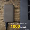 Intenso I&scaron;orinis SSD TX500 3827470 2 TB, USB Type-C, 3.2 Gen 2, Skaitymo greitis 1000 MB/s, Smūgiams atsparus
