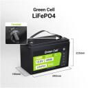 Green Cell UPS aku, LFPGC12V100AH, 12.8 V, 100 Ah, IP54, 150 A, 0 - 45 &deg;C, -20 - 60 &deg;C
