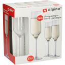 Alpina Набор бокалов для шампанского 2864280, 0.22 л, стекло, 6 шт.