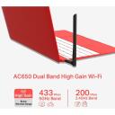 Mercusys Wireless USB adapteris MU6H, 650 Mbit/s, 2.4 GHz/5 GHz, 5 dBi augsts pastiprinājums, Plug and Play, melns