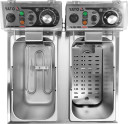 Profesionāla fritētava 2x5L, YG-04621, YATO, nerūsējošais tērauds, temperatūras regulēšana 60-200°C