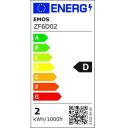Emos LED lemputė Filament Mini Globe ZF6D02, 1,8 W, 250 lm, &scaron;ilta balta, E27, 360&deg;, 25 000 valandų, 4 lustai