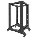 Lanberg Open Rack 18U OR01-6818-B, 590mm, 800mm, 600mm, 981mm, 1.5mm, 1.5mm, 1.5mm, 600kg, statīvs, 4 vertikālās sliedes