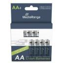 Mediarange Laetav aku Li-Ion AA 1.5V 1400mAh 4 tk MRBAT161