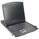 Digitus LCD konsool 19 tolline KVM DS-72211-2US, 1366x768, 8x DSUB 15pin, 1U, must klaviatuur, puuteplaat