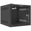 Lanberg seinakapp 10'' WF10-2304-10B, 280mm, 4U, koormus 20kg, IP20, klaasid uks, 2 vertikaalset riba, 1 ventilaator