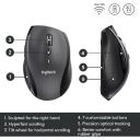 Logitech USB laserhiir M705/BLACK 910-001949, 1000 DPI, 7 nuppu, 10m traadita ulatus, AA aku
