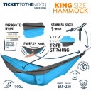 &Scaron;ūpuļtīkls King Size Hammock, Navy Blue/Royal Blue, 0727670931037 TICKET TO THE MOON