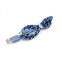 Sbox USB kabelis USB-1031BL, 1m, 480 Mbps, USB A M, microUSB M, pīts kabelis, zila