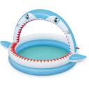 Bestway Vaikų baseinas Sharktastic 7352137, 163 x 127 x 92 cm, 130 l, PVC, vandens purk&scaron;tuvas, remonto pleistras