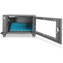 Digitus Ratiņi DN-45007, 16 porti, USB-C, melns, 2 bremzes, 4 riteņi